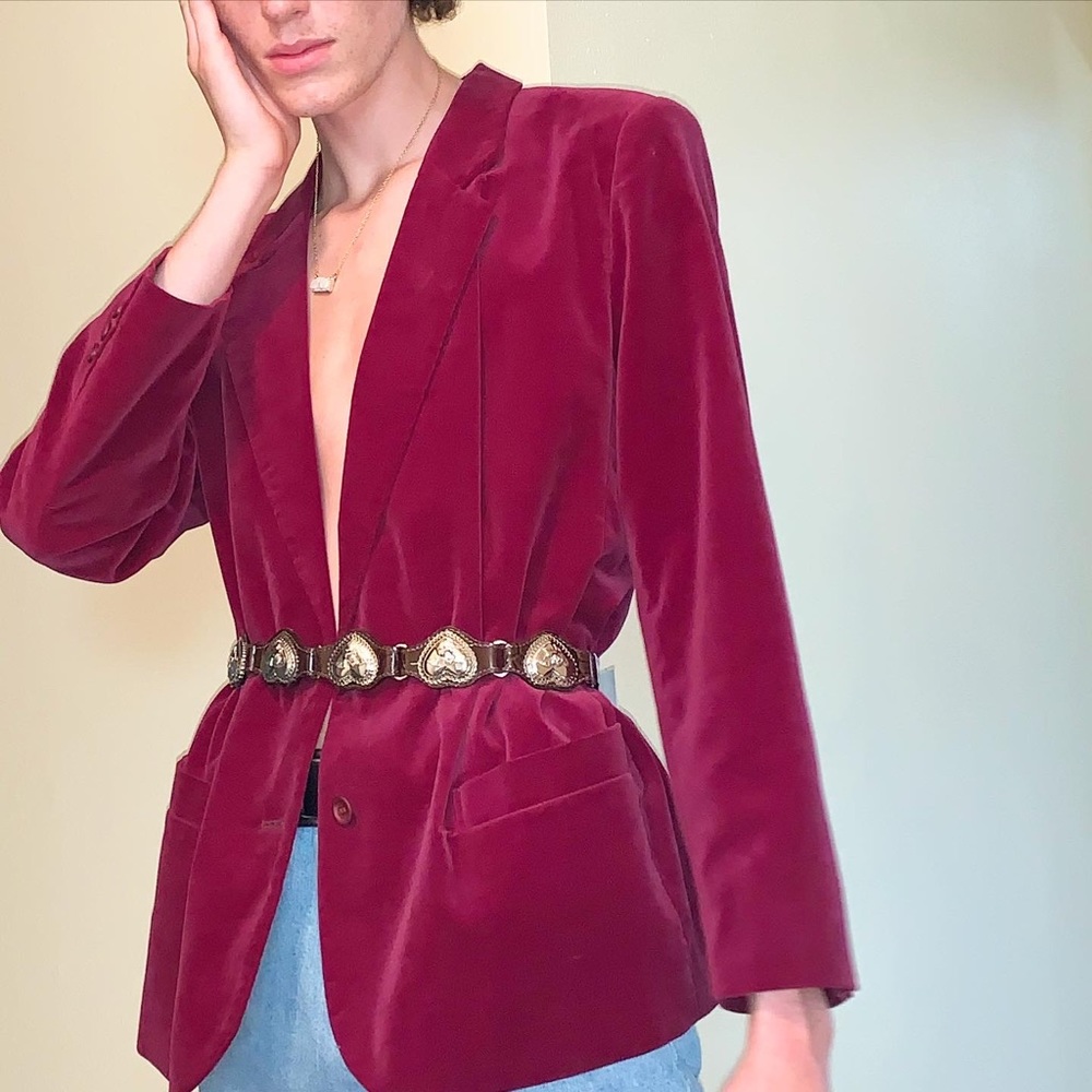 Red soft blazer size 42